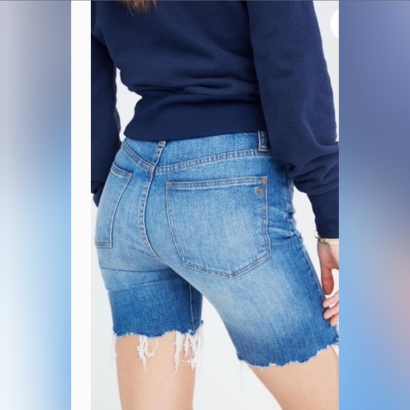 Madewell High-Rise Mid-Length Cut Off Shorts - Picture 3 of 12